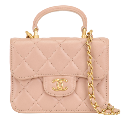 Mini Top Handle WOC, &pound;1,700, Handbags, Pink, Leather, Front view